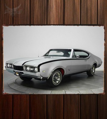 Металлическая табличка Oldsmobile 442 Hurst Olds Holiday Coupe (4487) 489